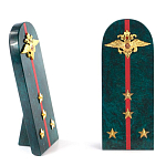 Сувенир Погон МВД из натурального камня змеевик Souvenir Epaulets варинант исполнения - 4 | Loft Concept в Липецке