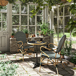 Кресло плетеное из ротанга Ronald Black White Rattan Chair варинант исполнения - 7 | Loft Concept в Липецке