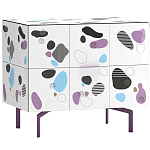 Тумба белая с рисунком Grande Graphstones варинант исполнения - 1 | Loft Concept в Липецке