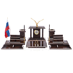 Настольный письменный набор из природного камня обсидиана с декором в виде орла Golden Eagle варинант исполнения - 1 | Loft Concept в Липецке