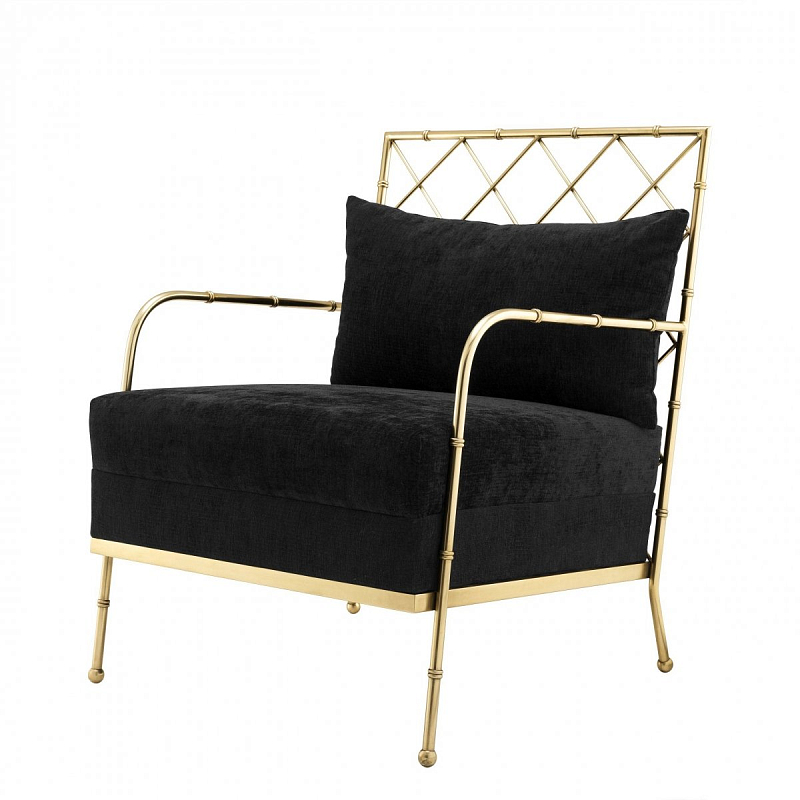 Кресло Eichholtz Chair Bahamas Черный Латунь Кресло Eichholtz Chair Bahamas Черный Латунь в Липецке | Loft Concept