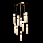 Люстра каскадная с прозрачными цилиндрическими плафонами Jenae Glass Tube Lighting варинант исполнения - 3 | Loft Concept в Липецке