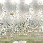 Обои ручная роспись Temple Newsam White Gold gilded silk варинант исполнения - 2 | Loft Concept в Липецке