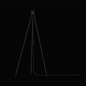 Штатив черный для светильника напольный, длина провода 3 м