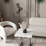 Кресло дизайнерское для лаунж зоны жемчужного цвета Pearl Lounge варинант исполнения - 2 | Loft Concept в Липецке