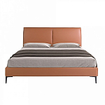 Кровать двуспальная коричневая из экокожи Modern Look варинант исполнения - 3 | Loft Concept в Липецке