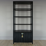 Стеллаж со стеклянными полками Elsa Dreams Black варинант исполнения - 5 | Loft Concept в Липецке