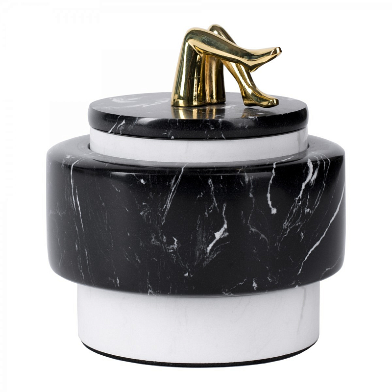 Шкатулка Kelly Wearstler SMALL MELANGE JAR Белый Черный Глянцевое золото Шкатулка Kelly Wearstler SMALL MELANGE JAR Белый Черный Глянцевое золото в Липецке | Loft Concept
