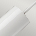 Подвесной светильник белого цвета с вытянутым цилиндрическим плафоном с косым срезом Elstead Lighting варинант исполнения - 4 | Loft Concept в Липецке