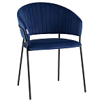 Стул в велюре синего цвета Horizon варинант исполнения - 1 | Loft Concept в Липецке