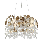 Люстра с декоративными подвесками из прозрачного стекла в форме монеток FAIRYTREE Light варинант исполнения - 1 | Loft Concept в Липецке