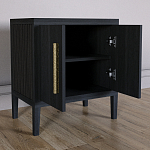 Тумбочка Primo с дверцами шпон Черный дуб варинант исполнения - 4 | Loft Concept в Липецке