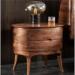 Прикроватный столик из дерева с 2-мя ящиками Moon Walnut Furniture варинант исполнения - 1 | Loft Concept в Липецке