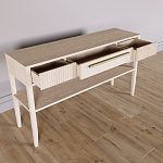 Дизайнерская Консоль с полкой и ящиком Primo Светлый дуб варинант исполнения - 6 | Loft Concept в Липецке