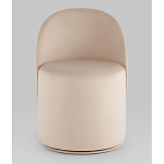 Пуф Loreen со спинкой вращающийся велюр молочный варинант исполнения - 4 | Loft Concept в Липецке