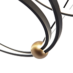 Люстра подвесная светодиодная с 4-мя кольцами черный металл Ring Horizontal варинант исполнения - 3 | Loft Concept в Липецке