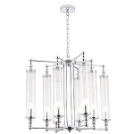 Люстра с 8-ю прозрачными цилиндрическими плафонами Jeanette варинант исполнения - 3 | Loft Concept в Липецке
