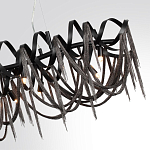 Люстра подвесная линейная с переплетенными металлическими лентами и цепочками Atlantis Chain варинант исполнения - 3 | Loft Concept в Липецке