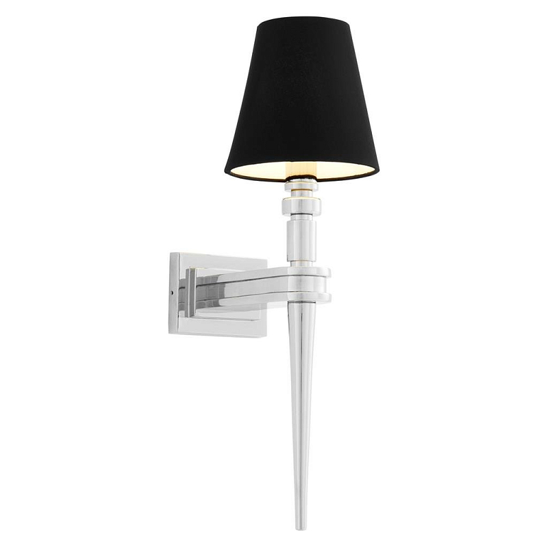 Бра Wall Lamp Waterloo Single Nickel Черный Никель Бра Wall Lamp Waterloo Single Nickel Черный Никель в Липецке | Loft Concept