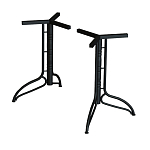 Обеденный стол с прямоугольной столешницей из стекла на черных металлических ножках White Marble варинант исполнения - 5 | Loft Concept в Липецке