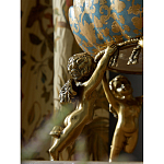 Чаша с орнаментом на бронзовых ножках в виде ангелов Eden Garden варинант исполнения - 6 | Loft Concept в Липецке