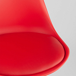 Стул с основой из пластика и мягким сиденьем Arvika Red варинант исполнения - 8 | Loft Concept в Липецке