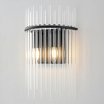 Бра со стеклянными прозрачными трубками и черным металлическим каркасом Nembus варинант исполнения - 2 | Loft Concept в Липецке