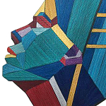 Арт объект на стену из нитей Девушка и Солнце wall panel Girl and Sun варинант исполнения - 1 | Loft Concept в Липецке