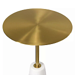 Кофейный столик с круглой столешницей на белом мраморном основании Original Foundation варинант исполнения - 4 | Loft Concept в Липецке