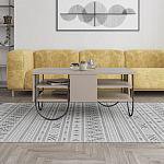 Стол журнальный прямоугольной формы с 2-мя полками бежево-серого цвета NORFOLK LIGHT MOCHA варинант исполнения - 2 | Loft Concept в Липецке