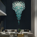 Люстра зеленая каскадная Green Light CascadeDroplet Chandelier варинант исполнения - 2 | Loft Concept в Липецке