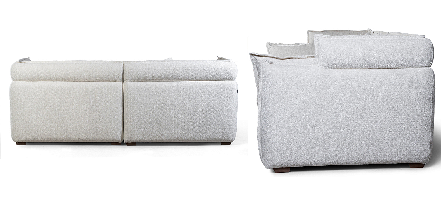 Диван с обивкой из ткани букле Salman Boucle White Sofa Белый Диван с обивкой из ткани букле Salman Boucle White Sofa Белый - Loft-Concept в Липецке
