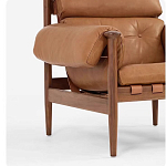 Кресло с деревянным каркасом и обивкой из натуральной кожи Medieval Furniture варинант исполнения - 6 | Loft Concept в Липецке