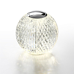 Настольная лампа с прозрачным шарообразным плафоном на цилиндрической подставке Crystal Globule варинант исполнения - 8 | Loft Concept в Липецке
