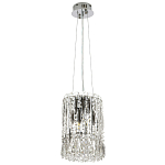 Подвесной светильник с металлическими и хрустальными подвесками Bonnay Crystal Chrome Hanging Lamp варинант исполнения - 2 | Loft Concept в Липецке