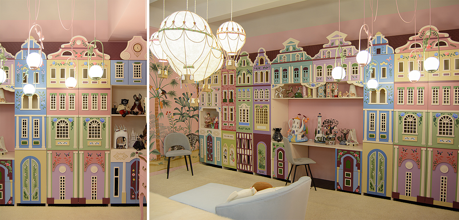 Шкаф Colorful Houses ручная роспись Шкаф Colorful Houses ручная роспись - Loft-Concept в Липецке