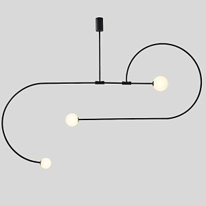 Люстра Fontana Amorosa Three Vortex Black