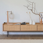 ТВ-тумба с плетеным декором Buckley Wicker TV Stand варинант исполнения - 7 | Loft Concept в Липецке