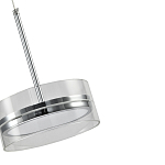 Подвесной светильник с прозрачным плафоном цилиндрической формы из акрила и стекла с пультом для регулировки света Glass Lamp Chromium варинант исполнения - 1 | Loft Concept в Липецке