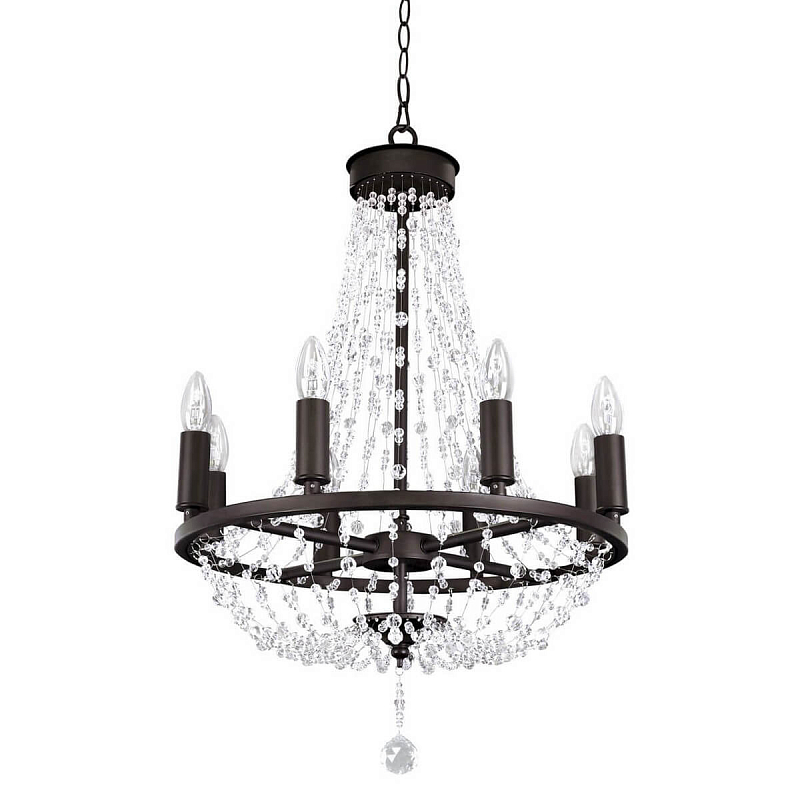 Люстра Brutal Crystal Chandelier 8 Черный Прозрачный Люстра Brutal Crystal Chandelier 8 Черный Прозрачный в Липецке | Loft Concept