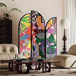 Ширма цветочный принт Colored Partition варинант исполнения - 2 | Loft Concept в Липецке