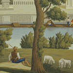 Обои ручная роспись Monuments of Paris Roberts on Sepia scenic paper варинант исполнения - 1 | Loft Concept в Липецке