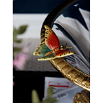 Чаша из прозрачного стекла с бронзовым рельефным ободком Eden Garden варинант исполнения - 5 | Loft Concept в Липецке