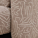 Дизайнерский двухместный диван с мягкими спинкой и подлокотниками светло-коричневый с принтом Madelaine Sofa Cocoa варинант исполнения - 5 | Loft Concept в Липецке