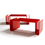 Дизайнерский кофейный стол Poltronova T01 Red Coffee Table варинант исполнения - 2 | Loft Concept в Липецке