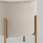 Бежевый пуф на золотистых ножках SANJAY варинант исполнения - 3 | Loft Concept в Липецке