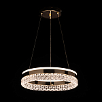 Люстра в виде кольца золотого цвета с прозрачными вставками Radiant Rail варинант исполнения - 3 | Loft Concept в Липецке