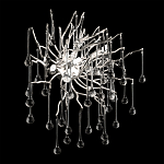 Бра с лучеобразным основанием и подвесками из прозрачного стекла в виде длинных капель Droplet Chandelier варинант исполнения - 10 | Loft Concept в Липецке