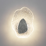 Бра с волнообразным стеклянным плафоном и вставкой из мрамора Liquid Stone варинант исполнения - 3 | Loft Concept в Липецке