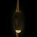 Подвесной светильник с хрустальным плафоном и бронзовым основанием Renee Glass Drops  варинант исполнения - 5 | Loft Concept в Липецке